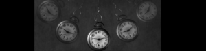 clocks on dark background